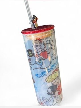 Frosty the Snowman tumbler with straw and snowman charm snow globe 20 oz